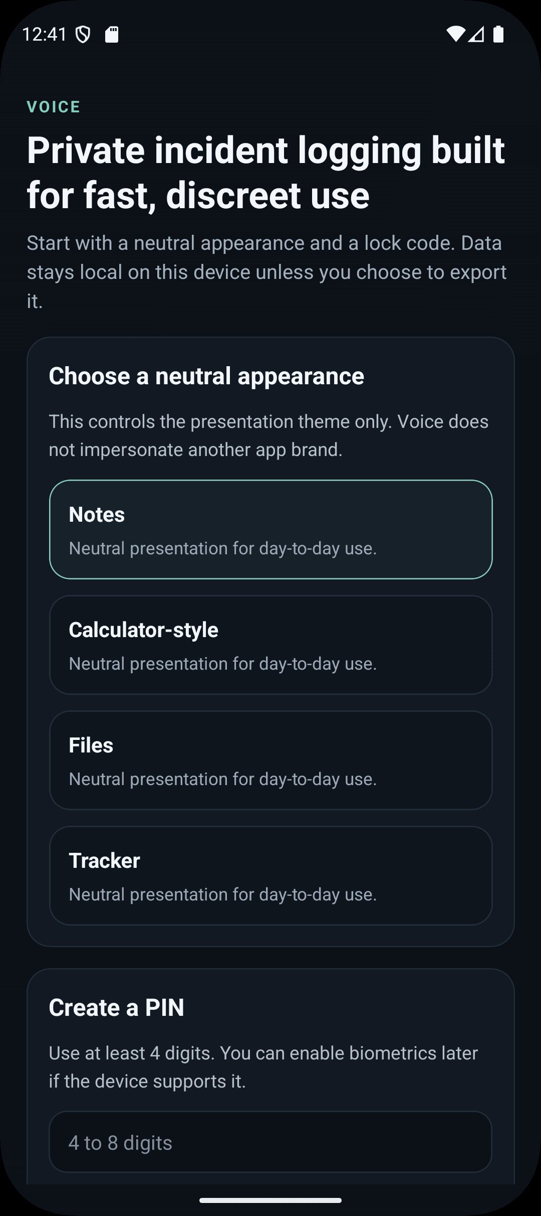 Voice beta showing private setup